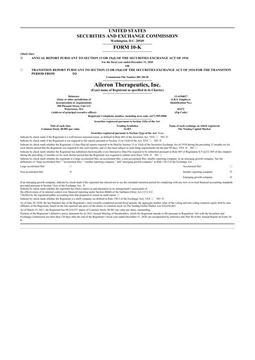 Thumbnail Rein Therapeutics 10-K Annual Report 2020