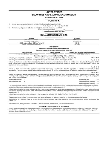 Thumbnail Delcath Systems 10-K Annual Report 2020