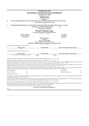 Thumbnail 4Front Ventures 10-K Annual Report 2020