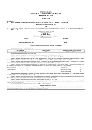 Thumbnail J.Jill
 10-K Annual Report 2020