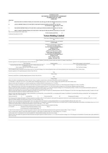 Thumbnail Yatsen Holding 20-F Annual Report 2020