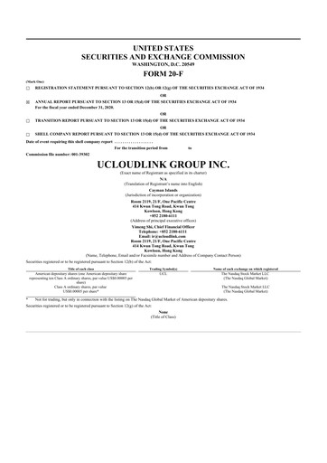 Thumbnail uCloudlink Group 20-F Annual Report 2020