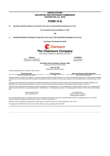 Thumbnail Chemours
 10-Q Quarterly Report FY 