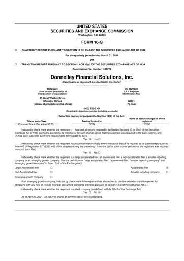 Vorschaubild Donnelley Financial Solutions
 10-Q Quartalsbericht  