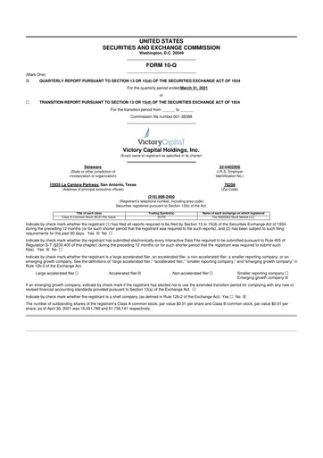 Vorschaubild Victory Capital 10-Q Quartalsbericht 2021 