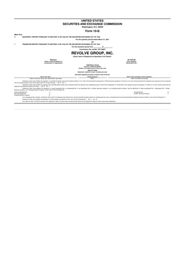 Thumbnail Revolve Group 10-Q Quarterly Report FY2021 