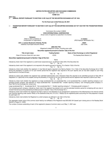 Thumbnail Voxx International
 10-K Annual Report 2021