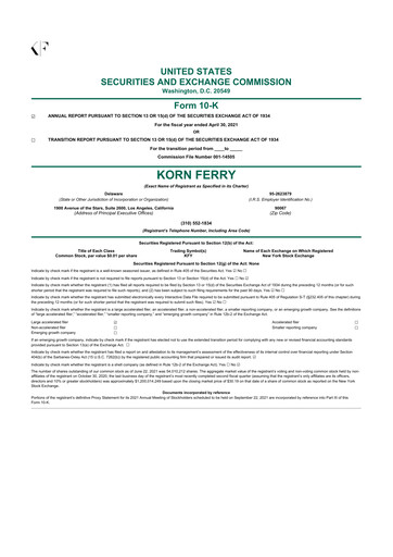 Thumbnail Korn Ferry
 10-K Annual Report 2021