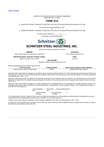 Thumbnail Radius Recycling 10-Q Quarterly Report FY 