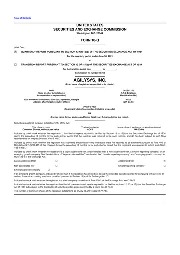 Thumbnail Agilysys 10-Q Quarterly Report FY2022 