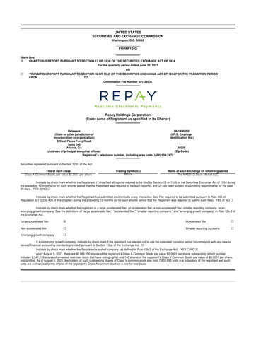 Thumbnail Repay Holdings 10-Q Quarterly Report FY2021 