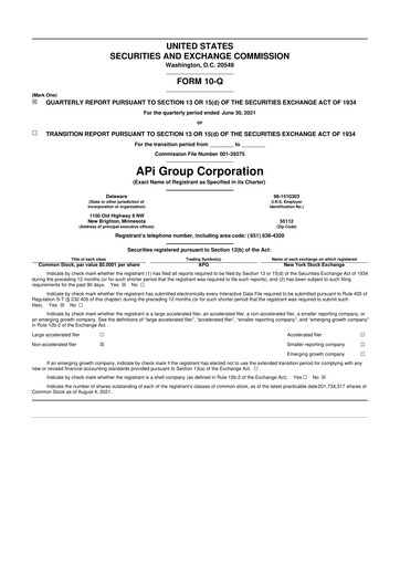 Vorschaubild APi Group 10-Q Quartalsbericht  