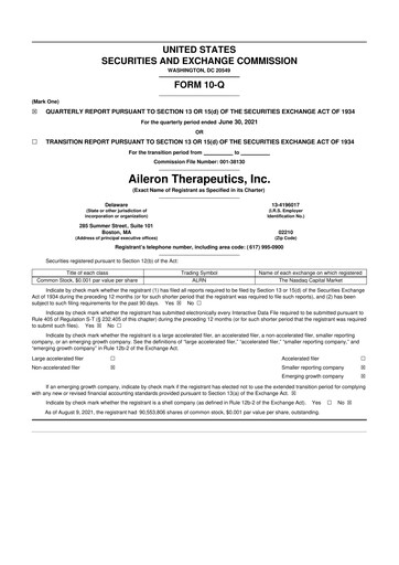 Thumbnail Rein Therapeutics 10-Q Quarterly Report FY2021 