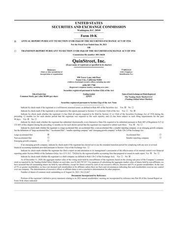 Thumbnail QuinStreet
 10-K Annual Report 2021