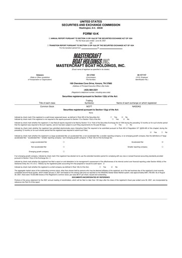 Thumbnail MasterCraft Boat 10-K Annual Report 2021