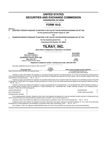 Miniature Tilray Brands
 10-Q Rapport trimestriel  