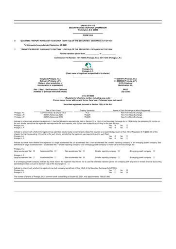 Thumbnail Prologis 10-Q Quarterly Report FY 
