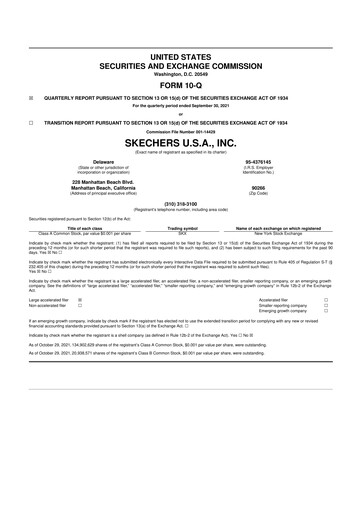 Thumbnail Skechers
 10-Q Quarterly Report FY2021 