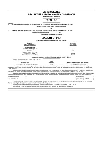 Miniature Damora Therapeutics 10-Q Rapport trimestriel 2021 
