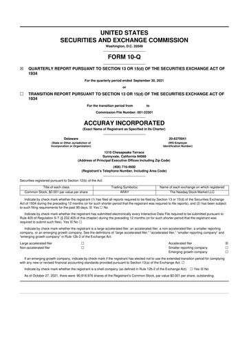 Thumbnail Accuray 10-Q Quarterly Report FY2022 