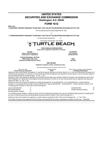 Thumbnail Turtle Beach Corp
 10-Q Quarterly Report FY2021 
