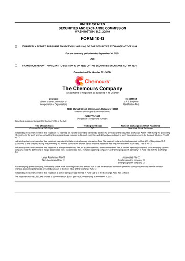 Thumbnail Chemours
 10-Q Quarterly Report FY 