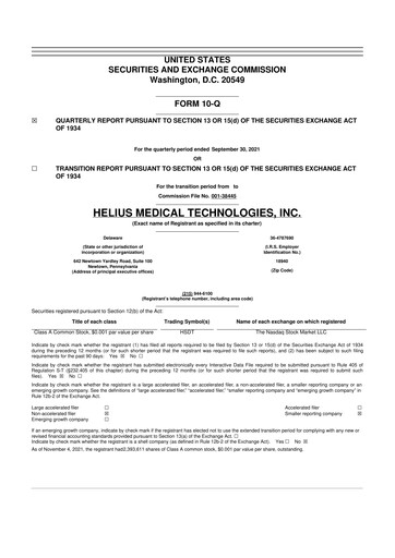Miniature Solana Company 10-Q Rapport trimestriel 2021 
