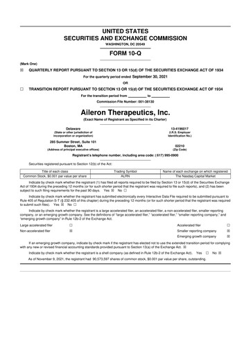 Thumbnail Rein Therapeutics 10-Q Quarterly Report FY2021 