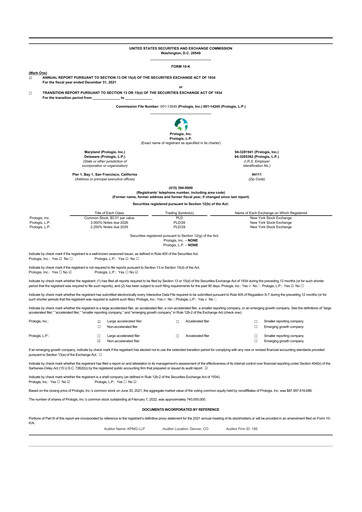 Thumbnail Prologis 10-K Annual Report 
