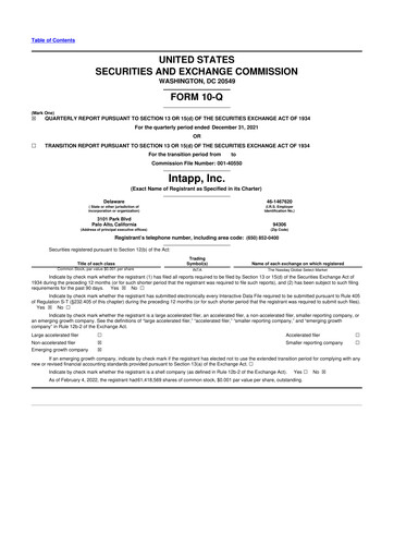 Thumbnail Intapp 10-Q Quarterly Report FY2022 