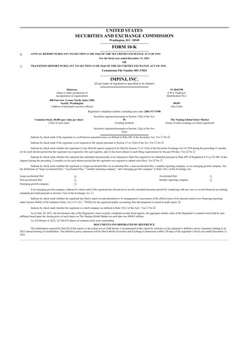 Thumbnail Impinj 10-K Annual Report 