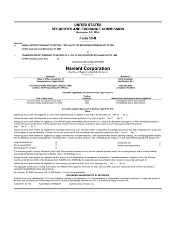 Thumbnail Navient 10-K Annual Report 2021