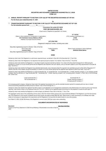 Vorschaubild First Mid Bancshares 10-K Jahresbericht 2021