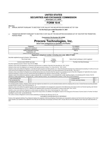 Thumbnail Procore 10-K Annual Report 2021