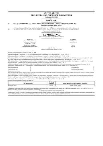 Thumbnail Zumiez 10-K Annual Report 2021