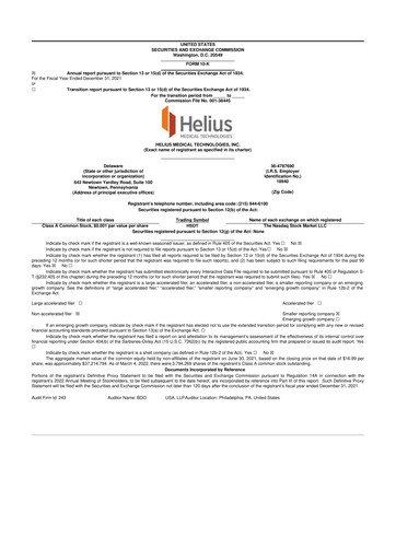 Vorschaubild Solana Company 10-K Jahresbericht 2021
