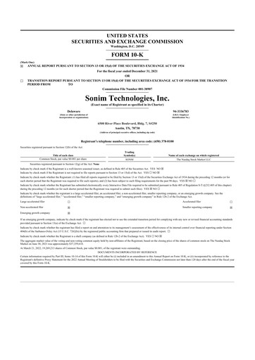 Vorschaubild Sonim Technologies
 10-K Jahresbericht 2021