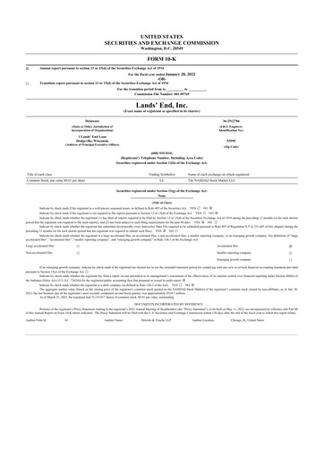 Thumbnail Lands' End
 10-K Annual Report 2022