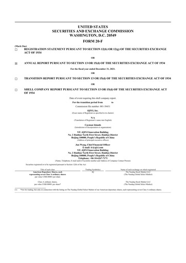 Thumbnail iQIYI 20-F Annual Report 2021