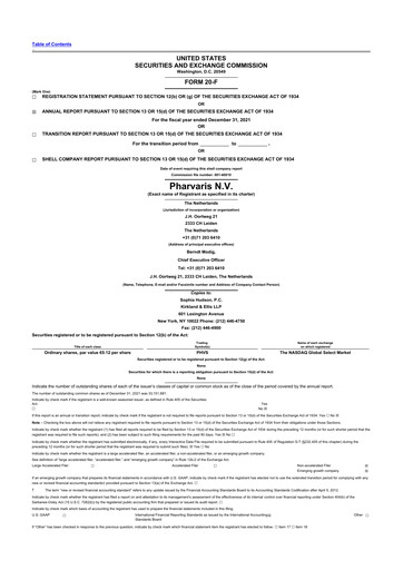 Thumbnail Pharvaris 20-F Annual Report 2021