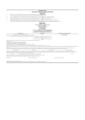 Thumbnail PLDT 20-F Annual Report 2021