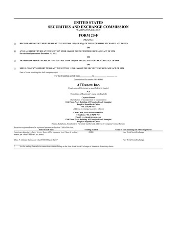 Thumbnail ATRenew 20-F Annual Report 2021