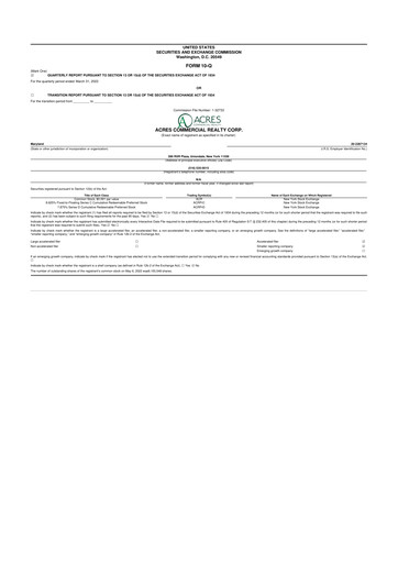 Vorschaubild ACRES Commercial Realty 10-Q Quartalsbericht 2022 