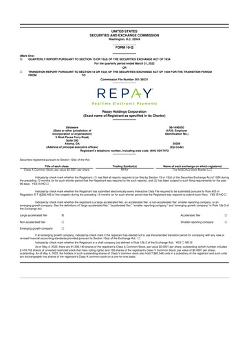 Thumbnail Repay Holdings 10-Q Quarterly Report FY2022 