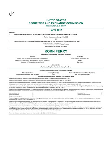 Thumbnail Korn Ferry
 10-K Annual Report 2022