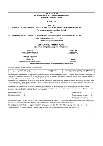 Thumbnail LM Funding America 10-Q Quarterly Report FY2022 