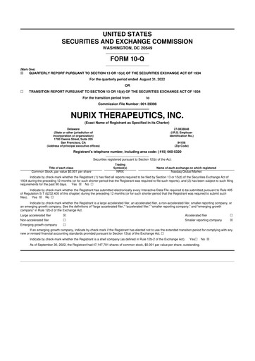 Thumbnail Nurix Therapeutics 10-Q Quarterly Report FY 