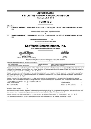 Thumbnail United Parks & Resorts 10-Q Quarterly Report FY2022 