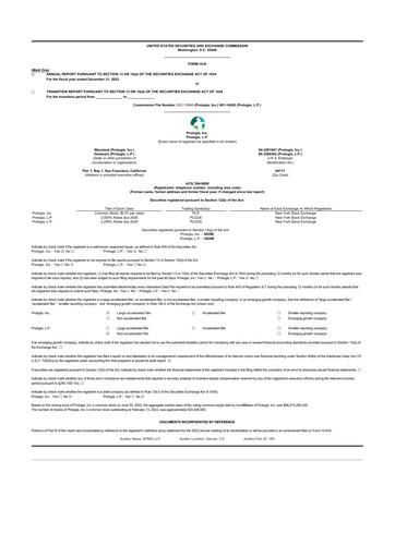 Thumbnail Prologis 10-K Annual Report 