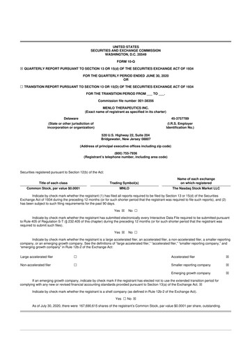 Vorschaubild VYNE Therapeutics 10-Q Quartalsbericht 2020 